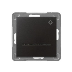 IMPRESJA Łącznik zwierny "światło" z podświetleniem niebieskim antracyt ŁP-5YS/m/50