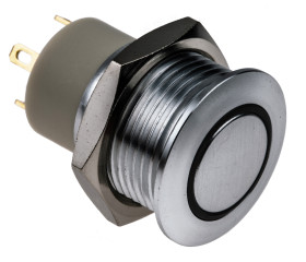 Nasadka przełącznika Zatrzaskowy SPST średnica wycięcia 16mm, montaż panelowy RS PRO