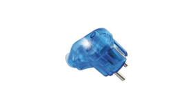 Wtyczka Kątowa Z/U Uni-Schuko 16A 250V Podświetlana Rozbieralna Niebieska...