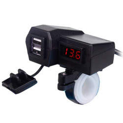 Ładowarka USB 12-24V /5V 3.1A RED +VOLT. NA KIEROWNICE