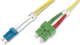 FO patch cable, SC to LC, 3 m, OS2, singlemode 9/125 µm, DK-292SCA3LC-03