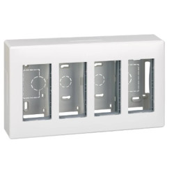 Simon Connect Obudowa natynkowa S500 4-modułowa 8x K45 kompletna czysta biel 51000004-030