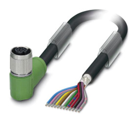 Przewód czujnik-siłownik ze złączem Złącze M12 liczba rdzeni 12 długość 1.5m Rodzaj A Żeńskie