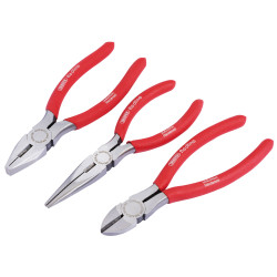Draper Redline 67924 160mm Pliers Set with PVC Dipped Handles 3 Piece