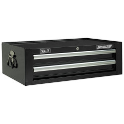 Sealey AP26029TB Add-on Chest 2 Drawer with Ball Bearing Runners - Black