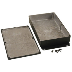 Hammond 1590WDDFBK Watertight Diecast Enclosure Flange Base 187.5x119.5x37 Black