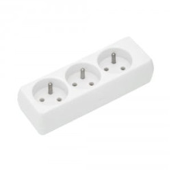GN-370 gniazdo elektryczne przedłużacza z uziemieniem 3 polowe