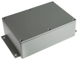 Obudowa ekranowana Szary z kołnierzem IP66 Silikon, 202 x 120.8 x 54.9mm, RS PRO