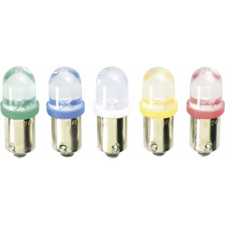 LED lamp, E10, 24 V (DC), 24 V (AC), clear, green, 59102413