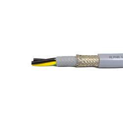 Kabel 6520 liczba żył 5 Ekranowane Alpha Wire 4 mm² 12 AWG Szary 1000 ft Polichlorek winylu