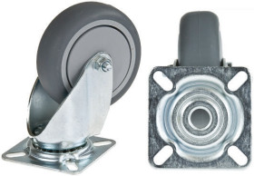 Koło samonastawne średnica kabla 125mm Płyta Tente 100kg wysokość całkowita 160mm