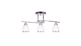 Lampa Sufitowa Samira Szklane Mleczne Klosze, Chromowane Elementy...