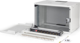 19 inch network kit, 7U, (H x W x D) 370 x 540 x 400 mm, IP20, gray, DN-49202-SET