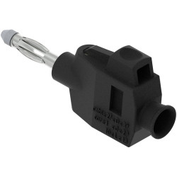 Electro PJP 1064-PRO-CD1-N Jack Plug 4 mm Black Press-fit Terminal 1pc