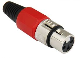 GNIAZDO XLR 3P CZERWONE