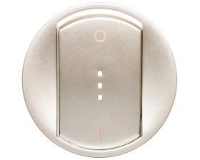 CELIANE Klawisz łącznika dwubiegunowego z podświetleniem tytan 068323