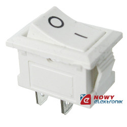 Przełącznik koł. mały 2pin/2pozB Biały