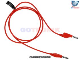 Przewód pomiarowy banan 4mm czerwony 100cm