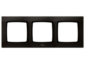 KARO Ramka 3 potrójna do wyłączników IP44 czekoladowy metalik RH-3S/40 OSPEL