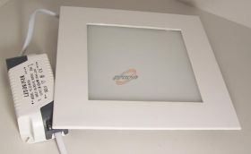 Panel sufit. LED 12W obudowa biała kwadratowa B.C
