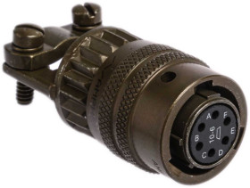 Złącze 6-pinowe Męski Amphenol Industrial Żeński Montaż na kablu MIL-DTL-26482 rozmiar 10
