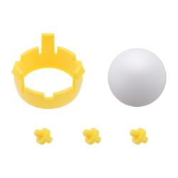 Kulka podporowa + mocowanie dla podwozia Romi Chassis - Żółte