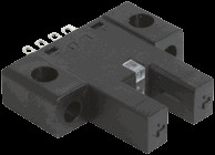 Fork light barrier, PNP, 5-24 VDC, connector, IP50, 803115