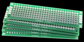 Opencircuit Double Sided Prototyping PCB 2x8cm - 5 pieces