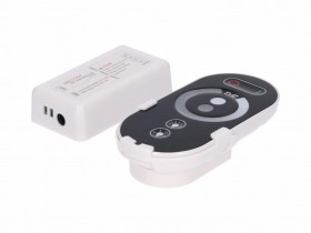 Sterownik LED Mono 1x18A touch czarny komplet pilot+uchwyt 12-24V Prescot