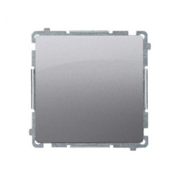 Simon Basic Łącznik schodowy bez piktogramu, szybkozłącza, stal inox BMW6.01/X/21