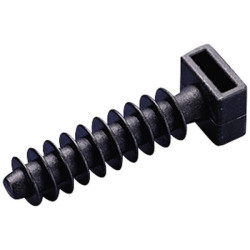 TruComponents 41088 Cable mount &#xD8;10mm &#x2B; fir tree Blk 1pcs