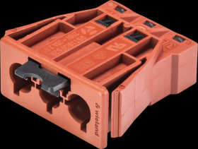92.032.8458.0 Plug, snap-in, 3-pin, brown, spring connection