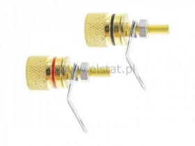 Gniazdo banan montaż ( złote ) kpl. 2szt