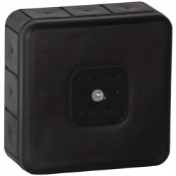 Puszka n/t PRO, IP55, 400V, 12 przepustów gumowych, 85x85x37mm, czarna, 60 szt.,OR-JB-13807/B/60