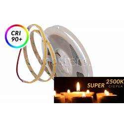 8W/m taśma led 320/m COB CRI90+ 24V 2300 - 2500K SUPER CIEPŁA BIAŁA