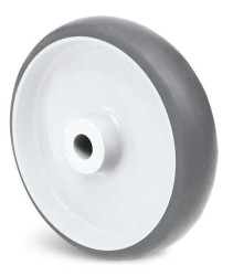 Kółko do wózka, Lite, Thermoplastic Rubber, Szary, obc.: 60kg, śred.: 80mm, szer.: 24mm