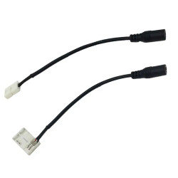 Opencircuit Led strip to dc female 2.1mm connector 10mm