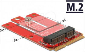 63909 Delock Adapter Mini PCIe &gt; M.2 Key E slot