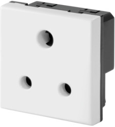Built-in socket outlet, white, 5 A/250 V, India, IP20, 2500710000