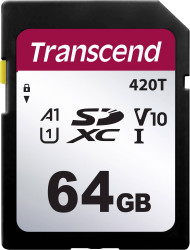 Karta SD SDXC, 64 GB Nie 3D, Transcend SD -25 → +85 °C, -40 → +85 °C