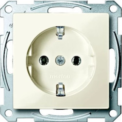 Gniazdo wtykowe SCHUKO, zaciski bezśrubowe, biały, połysk, system M MTN2301-0344