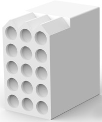 Socket housing, 15 pole, pitch 5.03 mm, straight, natural, 770105-1