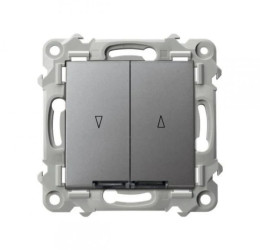 SZAFIR Łącznik żaluzjowy z podświetleniem niebieskim z blokadą mechaniczną szary mat ŁP-7ZBS/m/70