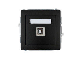 DECO Gniazdo USB-AB 2.0 czarny mat 12DGUSB-3 KARLIK