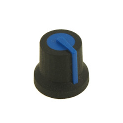 Pokrętło potencjometru oś: 6mm średnica: 16.2mm Kształt D Guma Czarny RS PRO