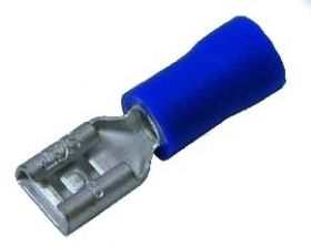 Konektor izol. żeński 6.4 niebieski