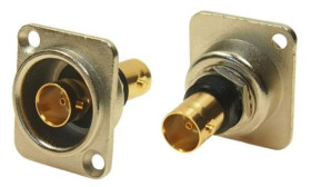 Złącze BNC, 75, 12GHz, Męski, Lutowane, Montaż na panelu +70C -35C