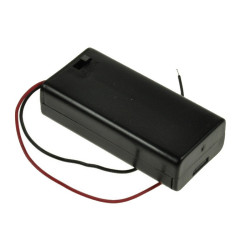 KOSZYK POJEMNIK BATERII 2x AA PŁASKI Z WYŁĄCZNIKIEM ZAMYKANY 2x R6