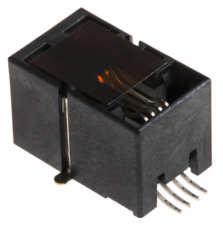 Złącze RJ11 Żeński Złącze RJ11 Montaż powierzchniowy Cat3 Molex, 90°, 4P4C-żyłowe