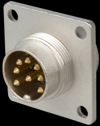108105 Panel plug, front mounting, flange, IP68, 8-pin